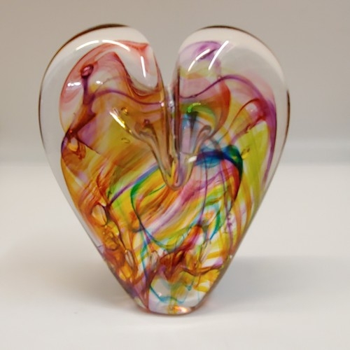 DG-063 Heart Multi-Color Pastels 5.5x4.5 $145 at Hunter Wolff Gallery